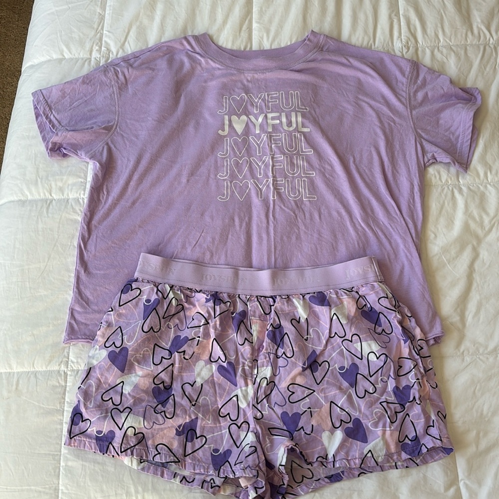 JoySpun Women’s size Small Purple Pajama set Barely Worn